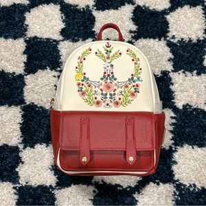 NWT Loungefly Star Wars Floral Rebel Symbol 2-Tone Mini Backpack